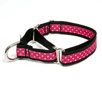Sunset Polka Dot Pink Martingale Collars