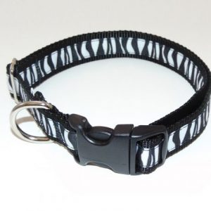 Midnight Zebra Dog Collar