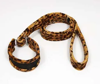 Leopard Gold Martingale Tug Leash