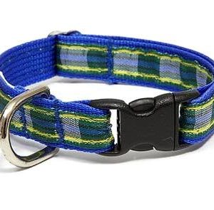MacLeod Blue Plaid Dog Collar