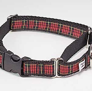 Scottish Highland Plaid Buckle Martingale Collar