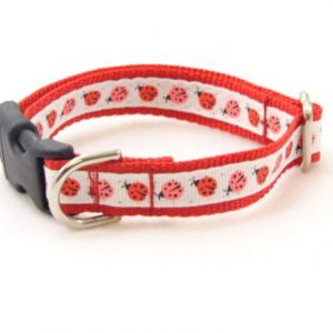 Red Ladybug Dog Collar