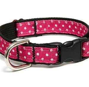 Sunset Polka Dot Pink Dog Collar