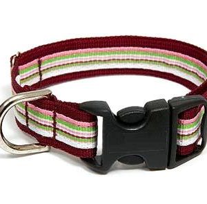 Retro Cherry Twist Dog Collar